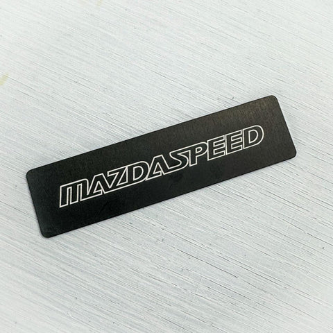 Mazdaspeed Weathertech Floor Mat Logo (Etched Metal) - Universal