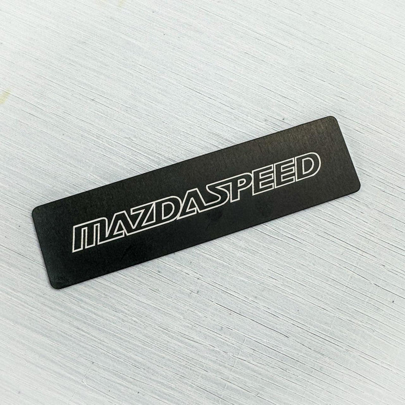 Mazdaspeed Weathertech Floor Mat Logo (Etched Metal) - Universal - StickerFab