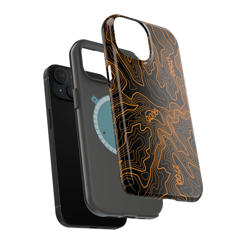 iPhone Magsafe Case - Badlands Topographic Design - StickerFab