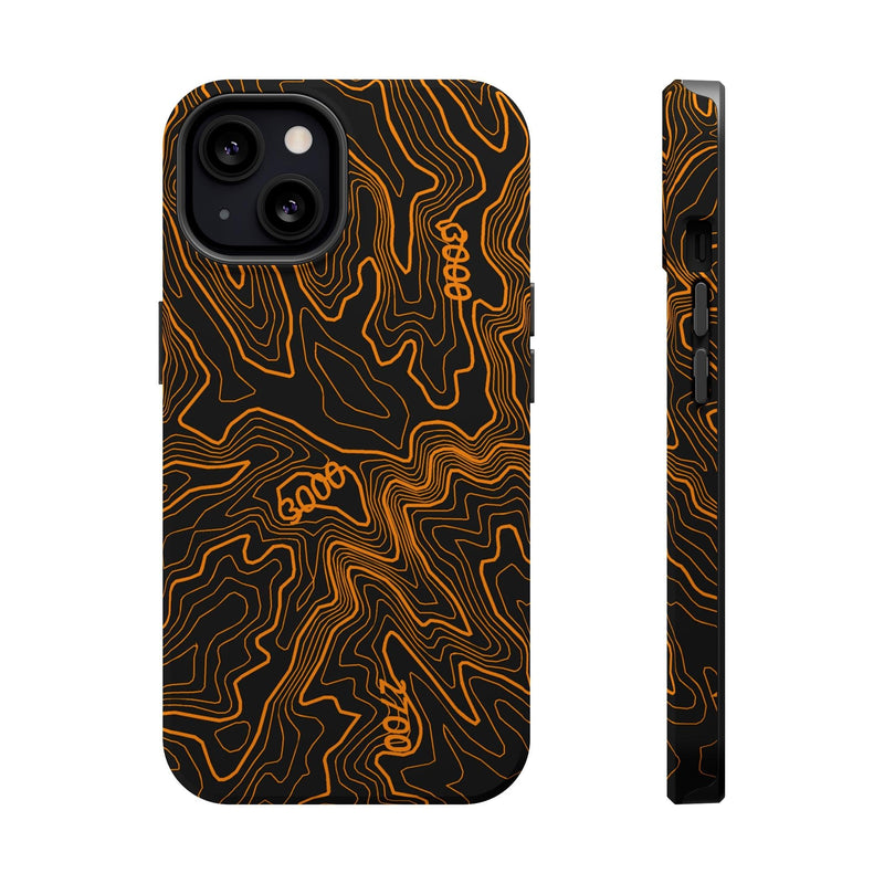 iPhone Magsafe Case - Badlands Topographic Design - StickerFab