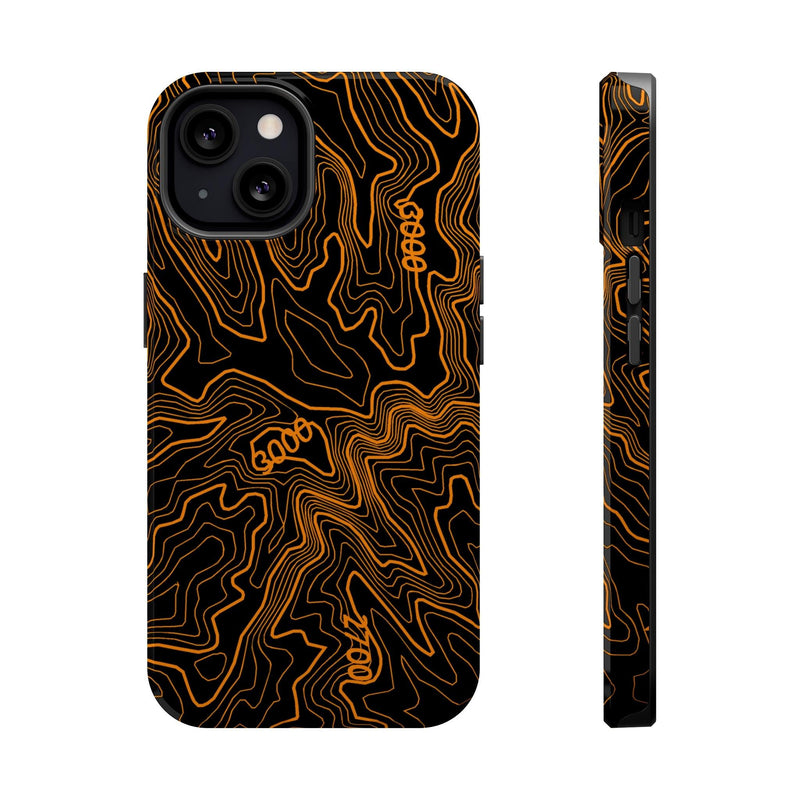 iPhone Magsafe Case - Badlands Topographic Design - StickerFab