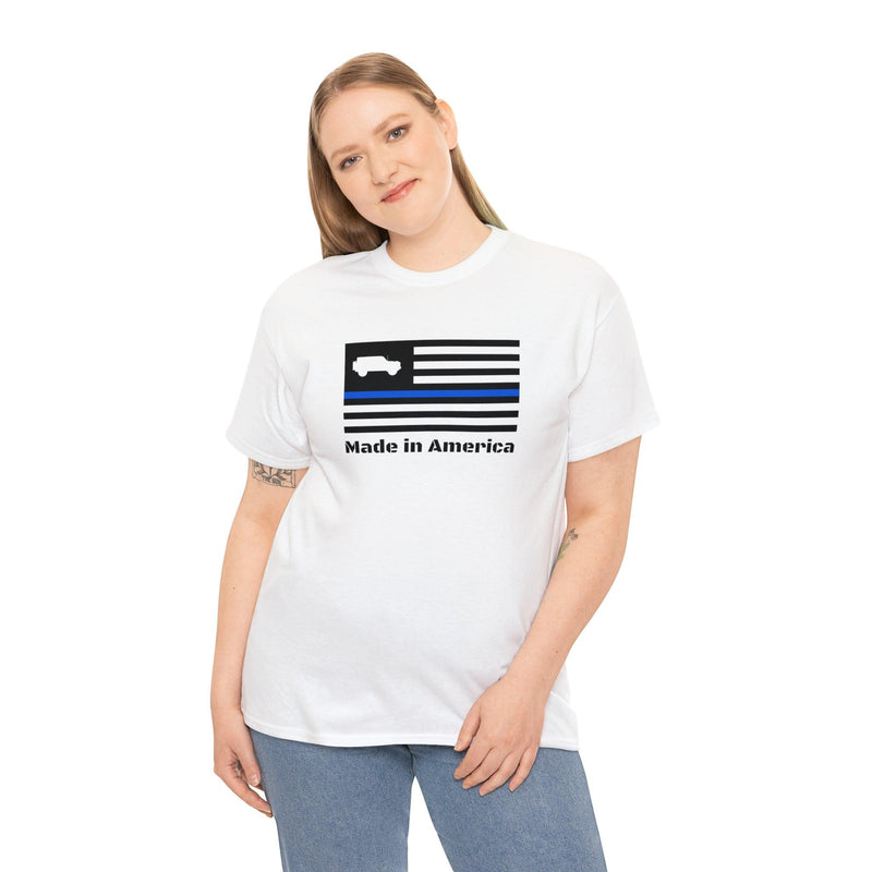 6th Gen Thin Blue Line Made in America Shirt - StickerFab