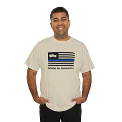 6th Gen Thin Blue Line Made in America Shirt - StickerFab