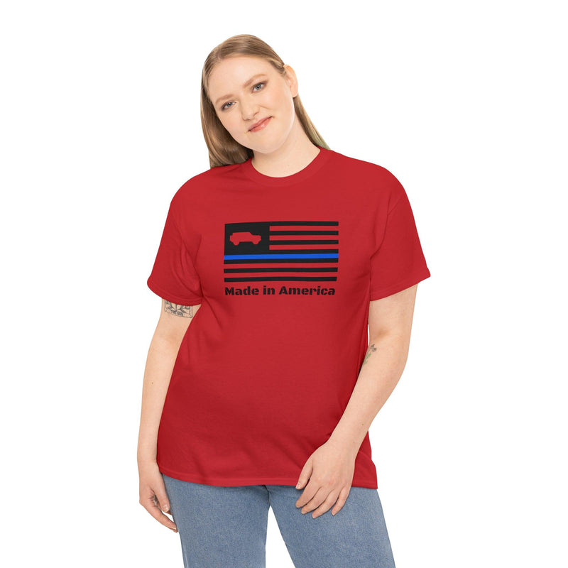 6th Gen Thin Blue Line Made in America Shirt - StickerFab