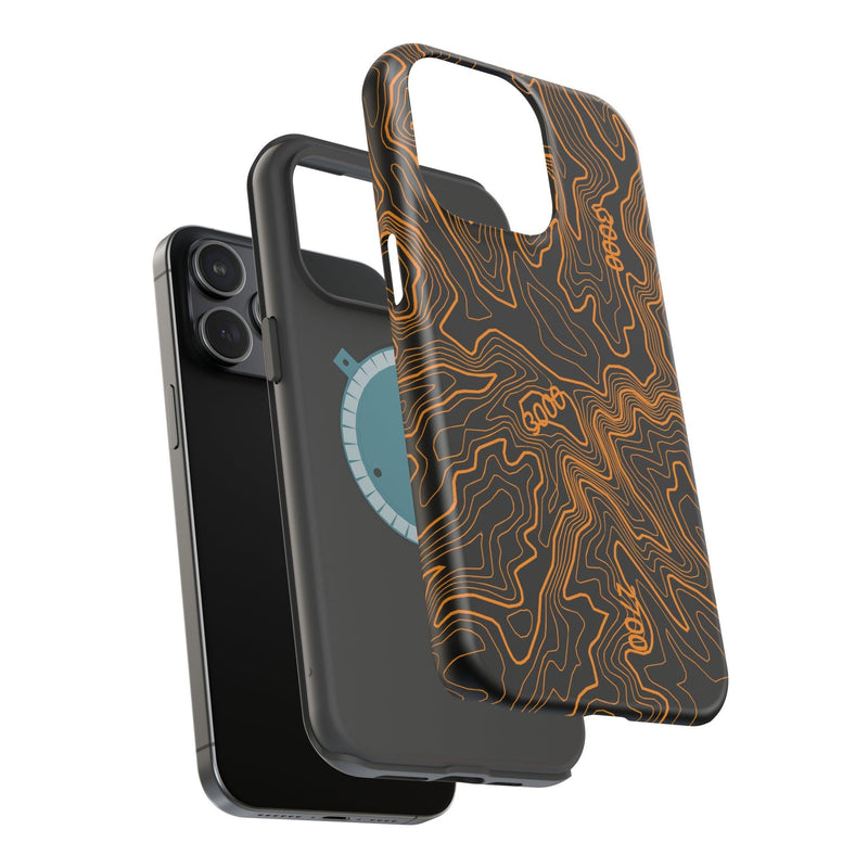 iPhone Magsafe Case - Badlands Topographic Design - StickerFab