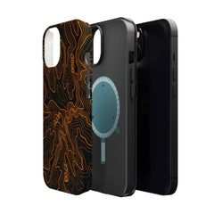 iPhone Magsafe Case - Badlands Topographic Design - StickerFab