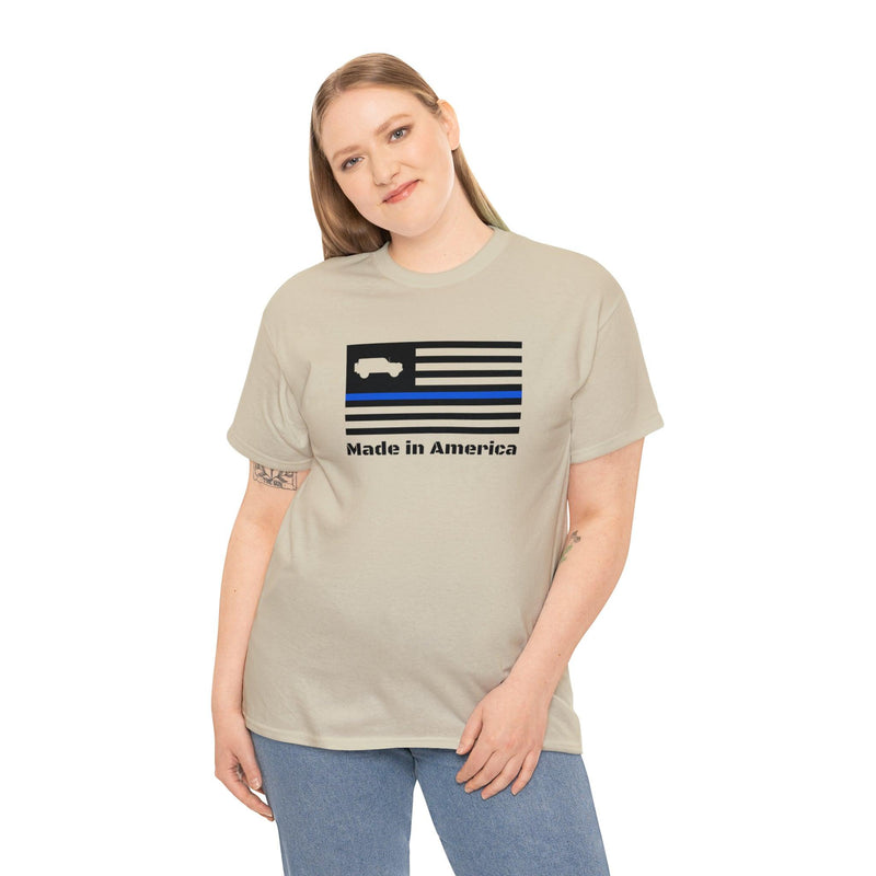 6th Gen Thin Blue Line Made in America Shirt - StickerFab