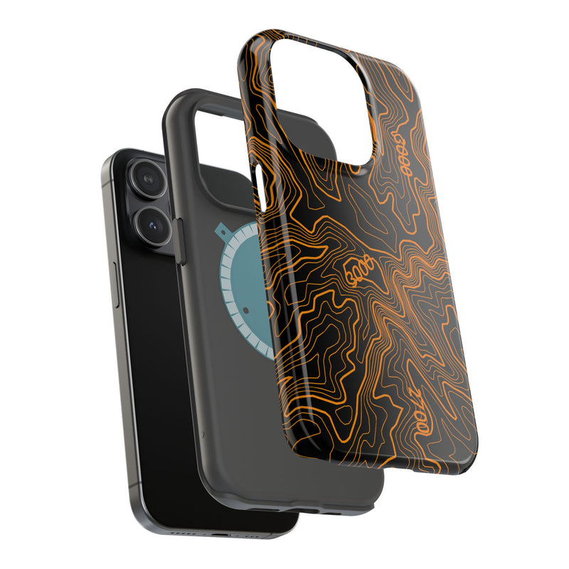 iPhone Magsafe Case - Badlands Topographic Design