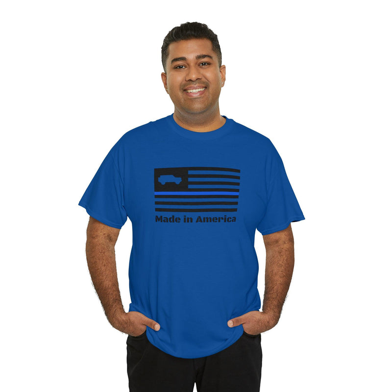 6th Gen Thin Blue Line Made in America Shirt - StickerFab