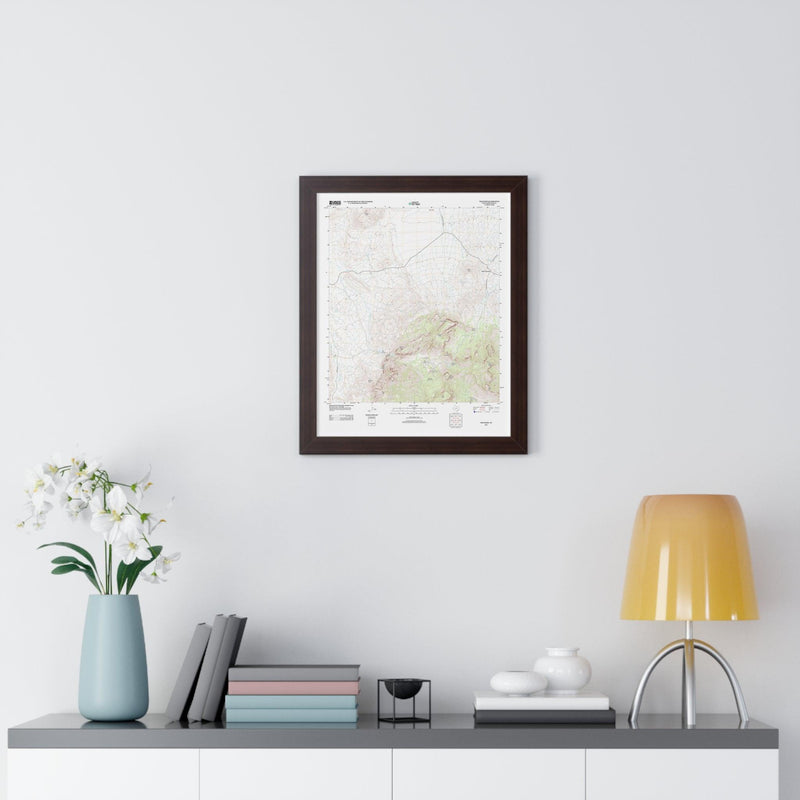 2012 Big Bend Topographic Framed Poster - StickerFab