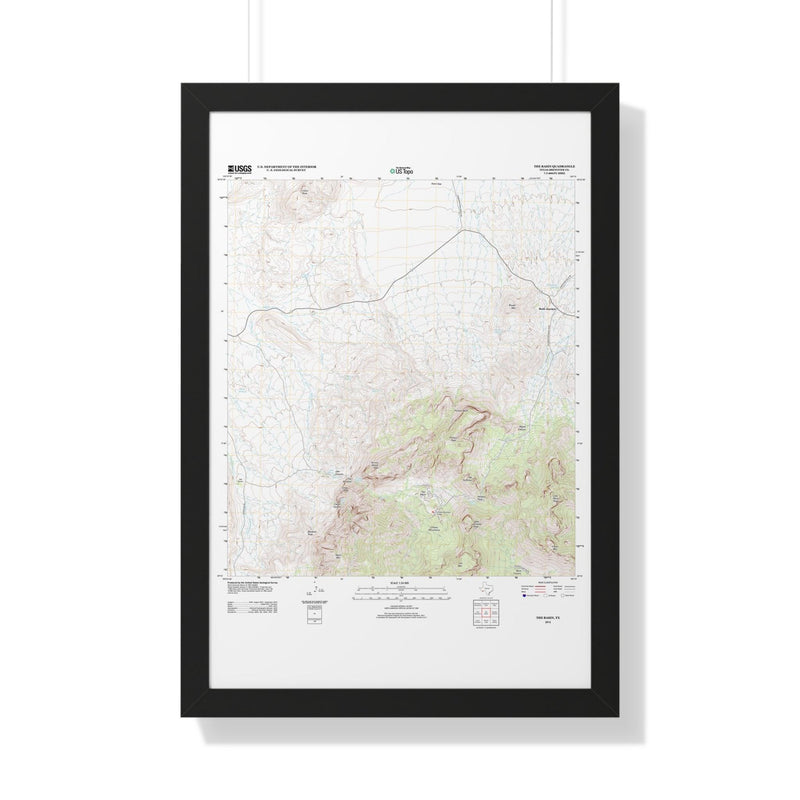 2012 Big Bend Topographic Framed Poster - StickerFab