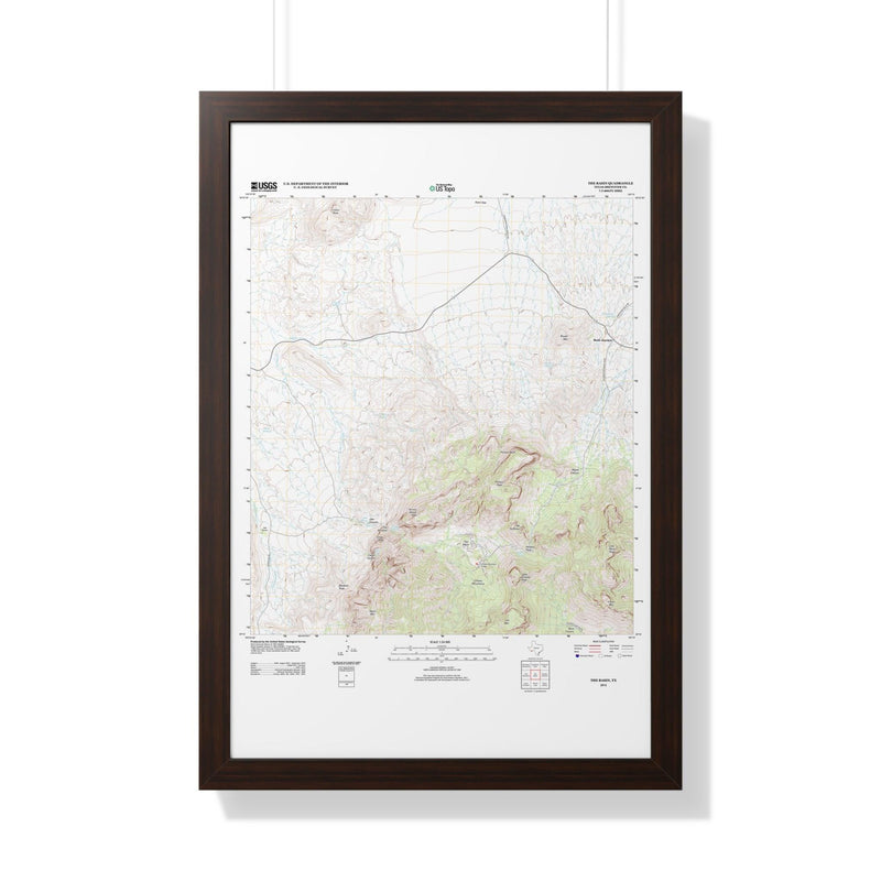 2012 Big Bend Topographic Framed Poster - StickerFab