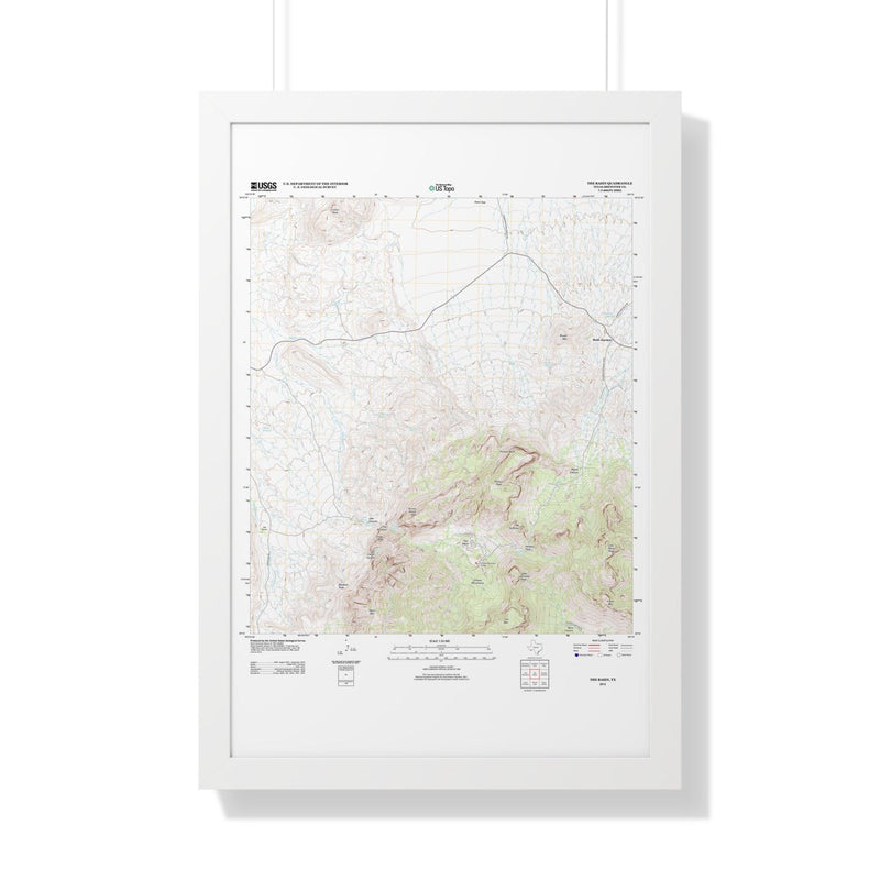 2012 Big Bend Topographic Framed Poster - StickerFab