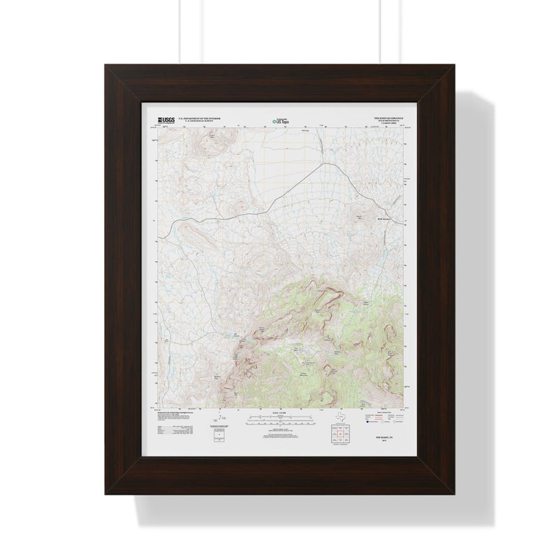 2012 Big Bend Topographic Framed Poster - StickerFab