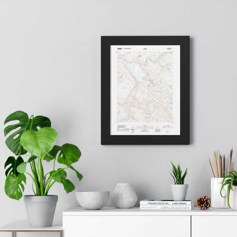 2020 Moab Topographic Framed Poster - StickerFab