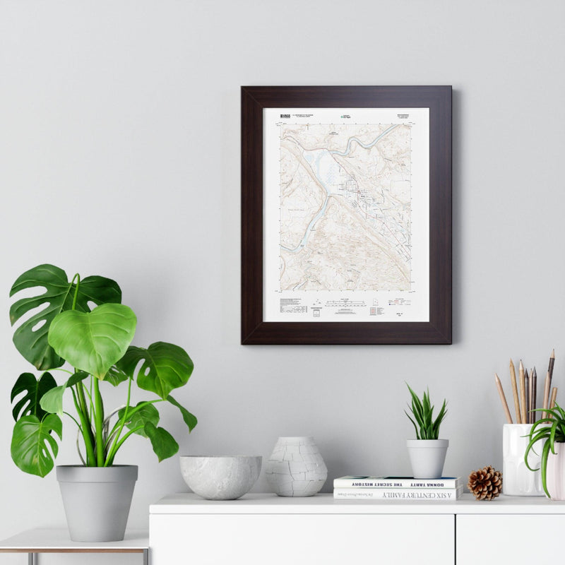 2020 Moab Topographic Framed Poster - StickerFab