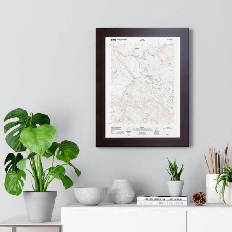 2020 Moab Topographic Framed Poster - StickerFab