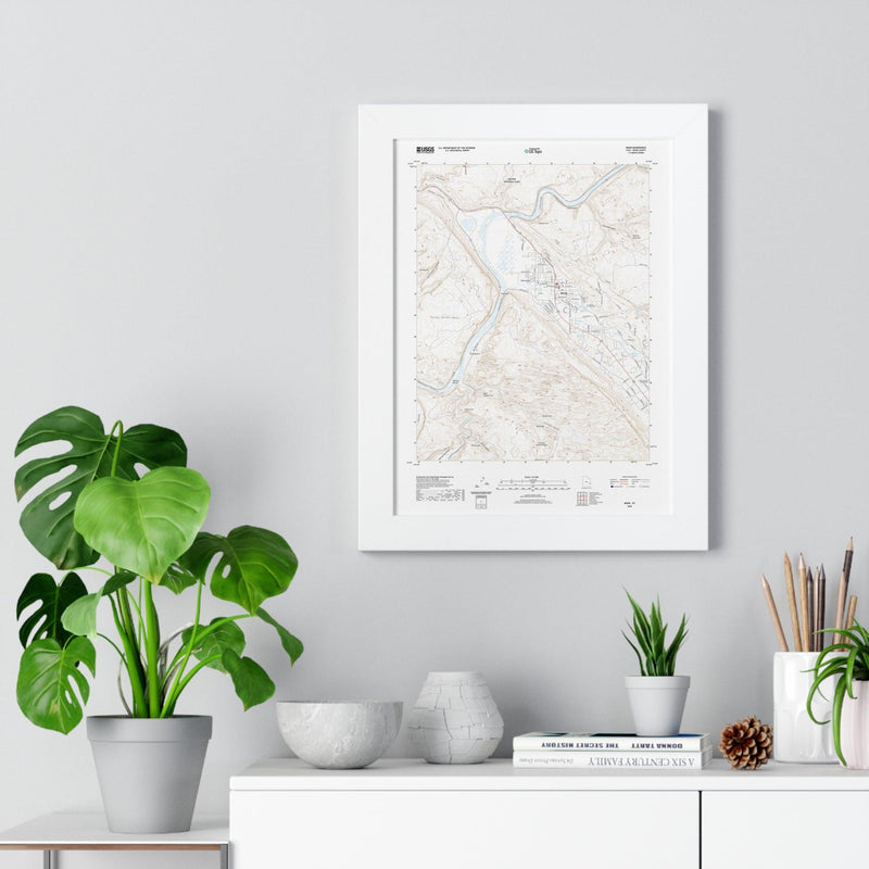 2020 Moab Topographic Framed Poster - StickerFab