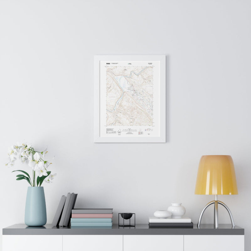 2020 Moab Topographic Framed Poster - StickerFab