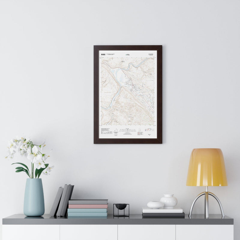 2020 Moab Topographic Framed Poster - StickerFab