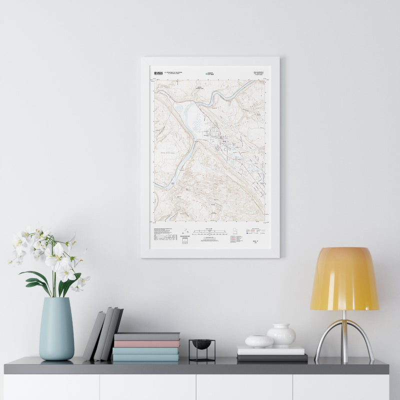 2020 Moab Topographic Framed Poster - StickerFab