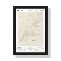 2021 Badlands Topographic Framed Poster - StickerFab