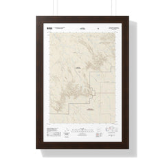 2021 Badlands Topographic Framed Poster - StickerFab