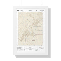 2021 Badlands Topographic Framed Poster - StickerFab