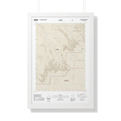 2021 Badlands Topographic Framed Poster - StickerFab