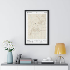 2021 Badlands Topographic Framed Poster - StickerFab