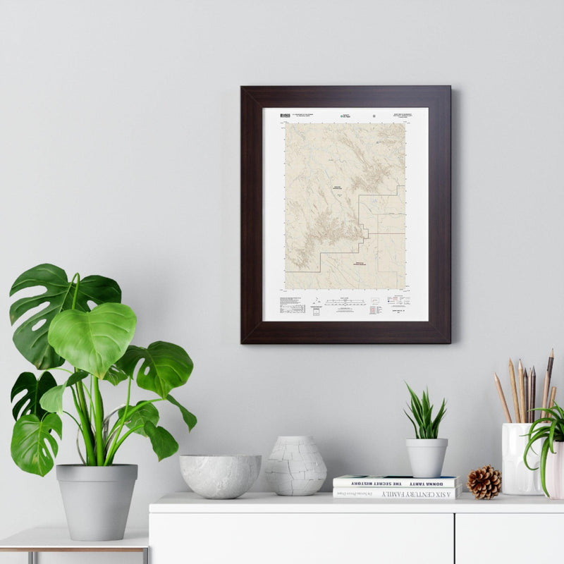 2021 Badlands Topographic Framed Poster - StickerFab