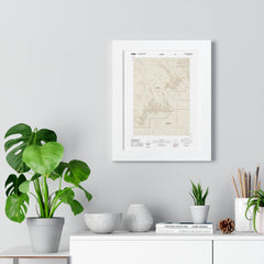 2021 Badlands Topographic Framed Poster - StickerFab