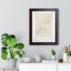 2021 Badlands Topographic Framed Poster - StickerFab