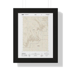 2021 Badlands Topographic Framed Poster - StickerFab