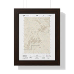 2021 Badlands Topographic Framed Poster - StickerFab