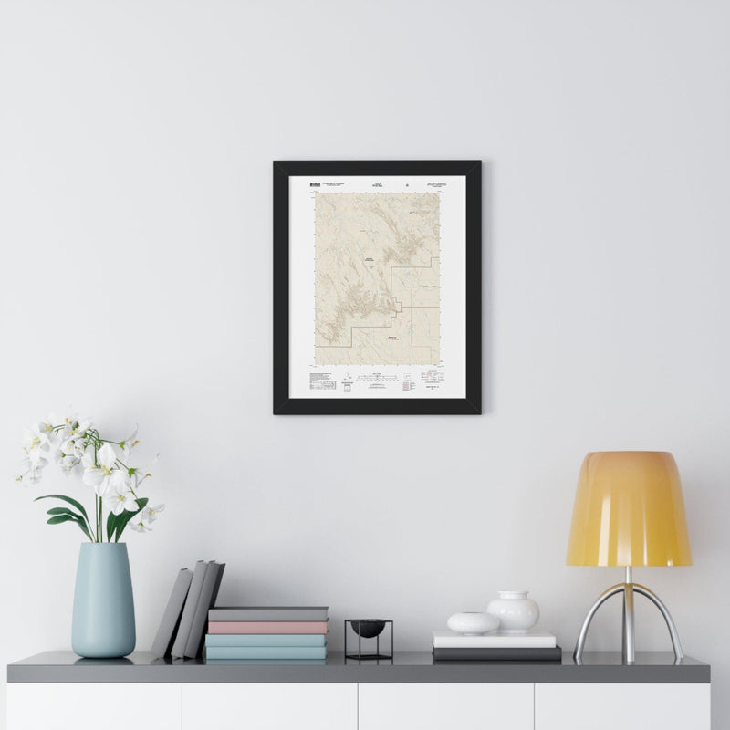 2021 Badlands Topographic Framed Poster - StickerFab