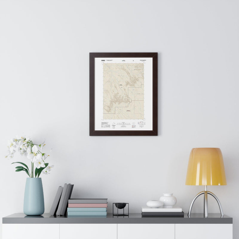 2021 Badlands Topographic Framed Poster - StickerFab