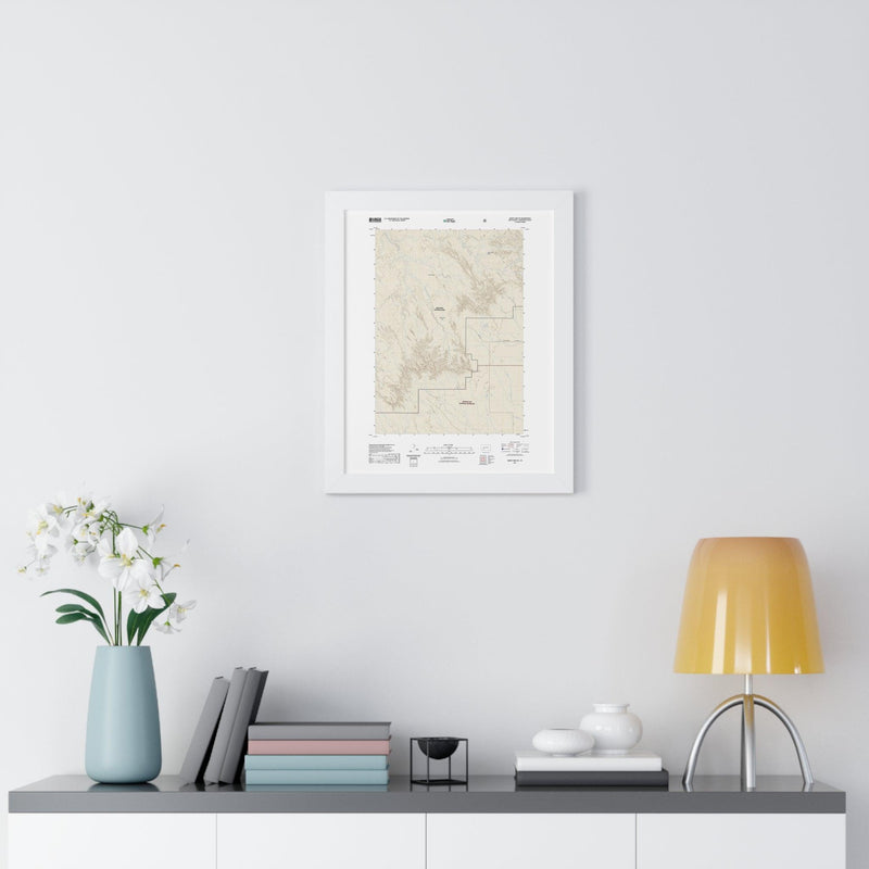 2021 Badlands Topographic Framed Poster - StickerFab