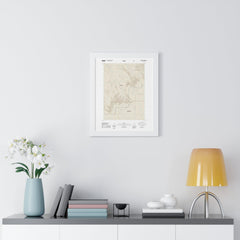 2021 Badlands Topographic Framed Poster - StickerFab