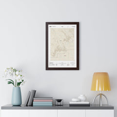 2021 Badlands Topographic Framed Poster - StickerFab