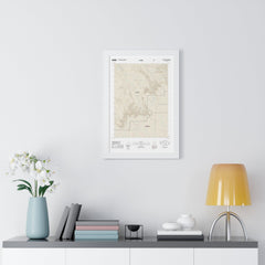 2021 Badlands Topographic Framed Poster - StickerFab