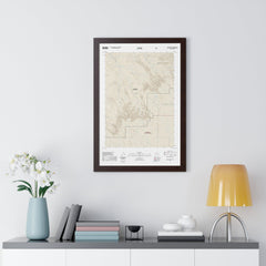 2021 Badlands Topographic Framed Poster - StickerFab