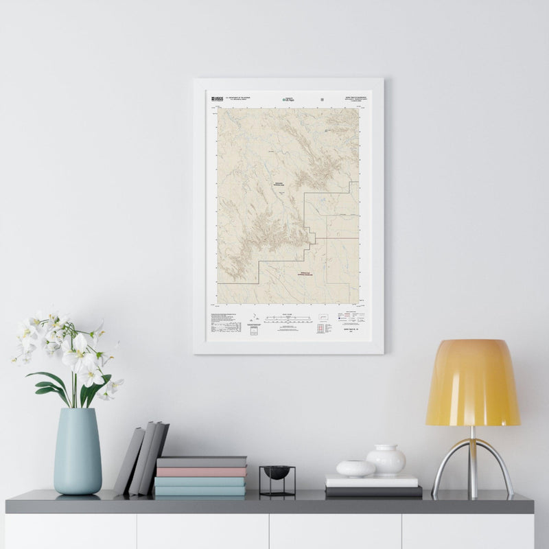 2021 Badlands Topographic Framed Poster - StickerFab