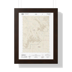 2021 Badlands Topographic Framed Poster - StickerFab