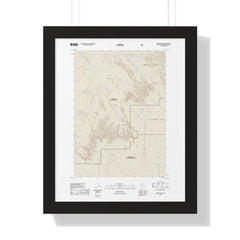 2021 Badlands Topographic Framed Poster - StickerFab