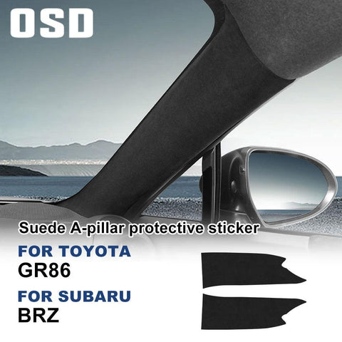 OSD Suede A Pillar Protection Overlays fits 2022+ BRZ / GR86