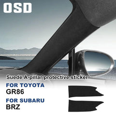 OSD Suede A Pillar Protection Overlays fits 2022+ BRZ / GR86 - StickerFab