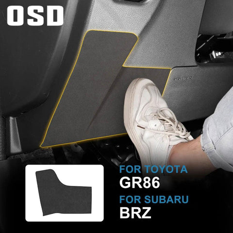 OSD Suede Driver's Side Kick Panel Protection Overlay fits 2022+ BRZ / GR86