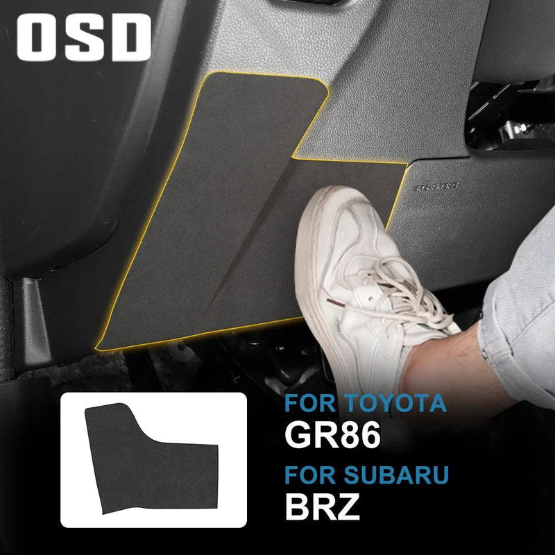 OSD Suede Driver's Side Kick Panel Protection Overlay fits 2022+ BRZ / GR86 - StickerFab