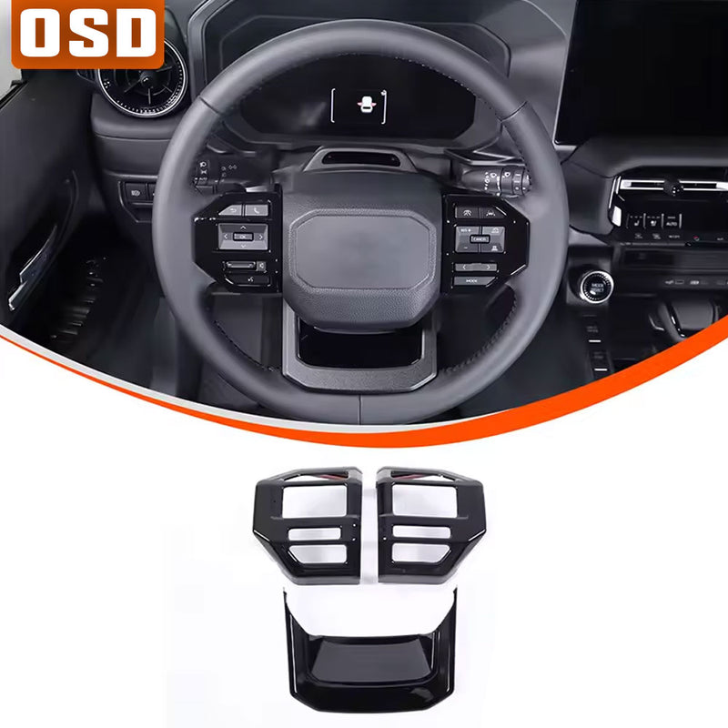 OSD Steering Wheel Spoke Covers (Black / Carbon Fiber) - 2024+ Land Cruiser